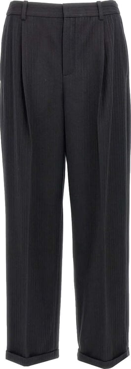 Saint Laurent Saint Laurent Cashmere And Wool Flannel 90'S Striped Pants