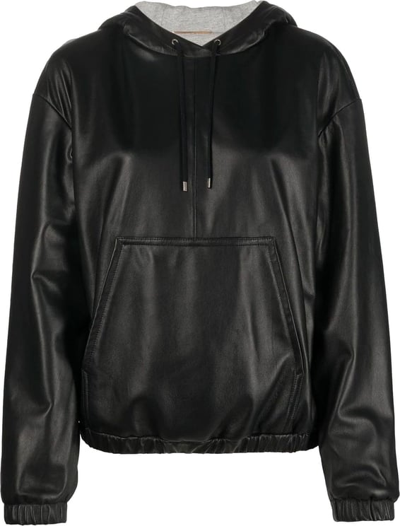 Saint Laurent Saint Laurent Leather Hoodded Top