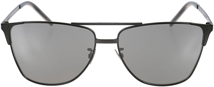 Saint Laurent Rectangular Metal Frame Sunglasses