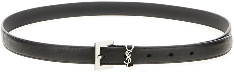 Saint Laurent Saint Laurent Black leather belt