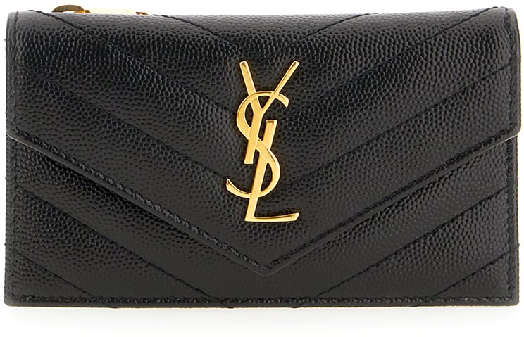 Saint Laurent Saint Laurent Black leather card holder