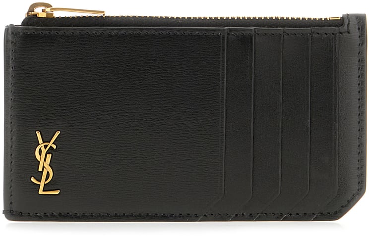 Saint Laurent Saint Laurent Black leather card holder