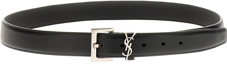 Saint Laurent Saint Laurent Black leather belt