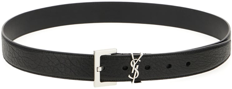 Saint Laurent Saint Laurent Black leather belt