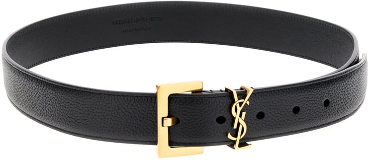 Saint Laurent Saint Laurent Black leather belt