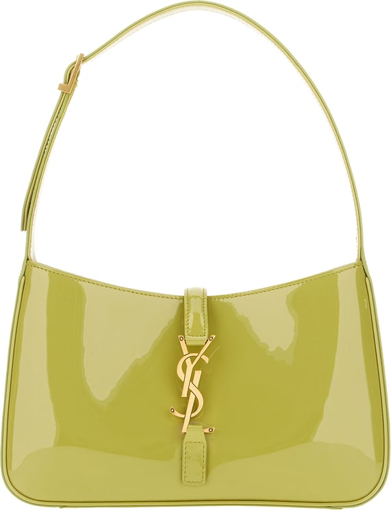 Saint Laurent Saint Laurent Olive green leather Le 5 Ã  7 handbag