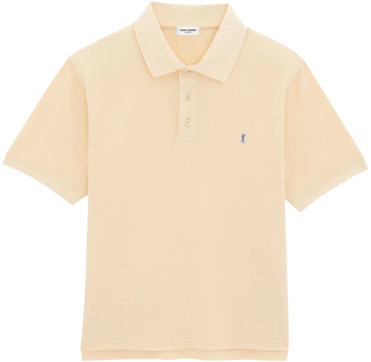 Saint Laurent Cassandre Ysl Logo Polo Shirt