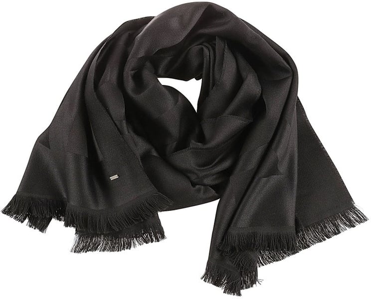 Saint Laurent 100% Wool Black Scarf