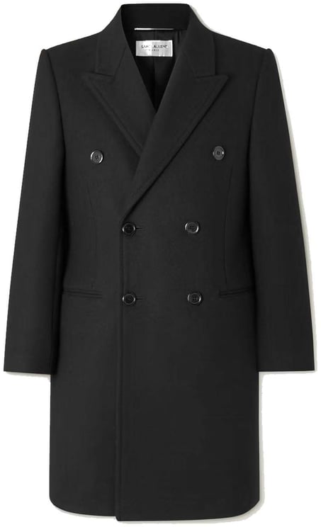 Saint Laurent Saint Laurent Double-Breasted Wool Coat