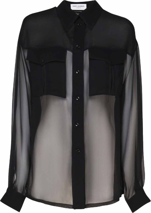 Saint Laurent Saint Laurent Silk Crepe Muslin Shirt