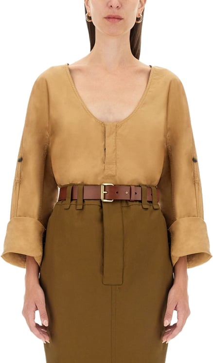 Saint Laurent Henley Blouse