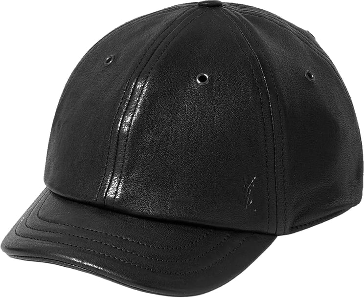 Saint Laurent Saint Laurent Cassandre Leather Cap