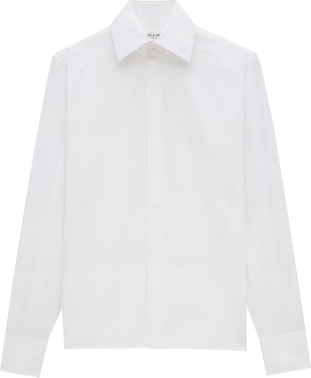 Saint Laurent White Cassandre Poplin Shirt