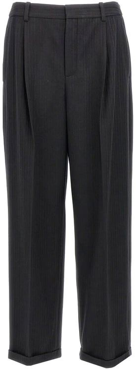 Saint Laurent Saint Laurent Cashmere And Wool Flannel 90'S Striped Pants