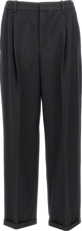 Saint Laurent Saint Laurent Cashmere And Wool Flannel 90'S Striped Pants