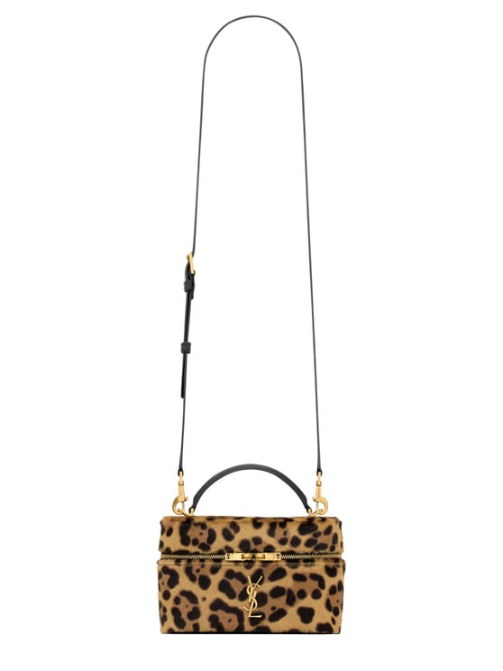 Saint Laurent Brown Vanity Gaby Calf Leather Shoulder Bag