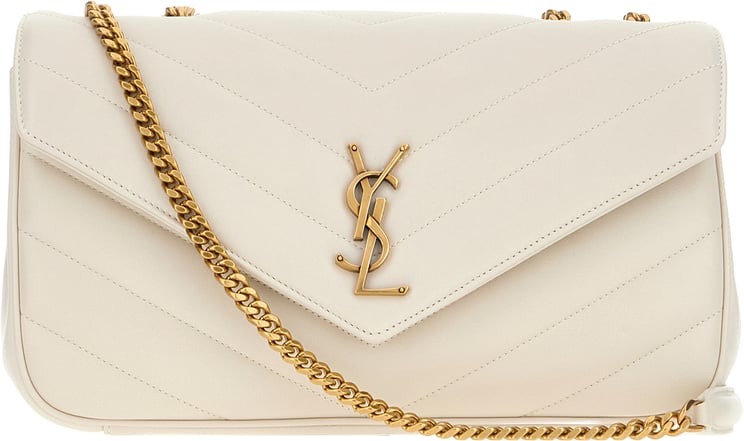Saint Laurent Saint Laurent Ivory leather mini LouLou shoulder bag