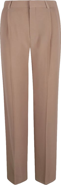 Saint Laurent Tailored Silk Trousers With Subtle Pleats