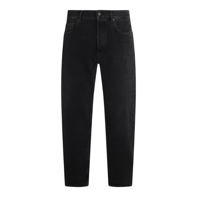 Saint Laurent Straight-Leg Denim Jeans With Button-Fly Closure And Rivet Accents