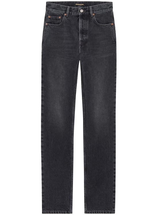 Saint Laurent Dark Charcoal Jeans Dritti Jeans