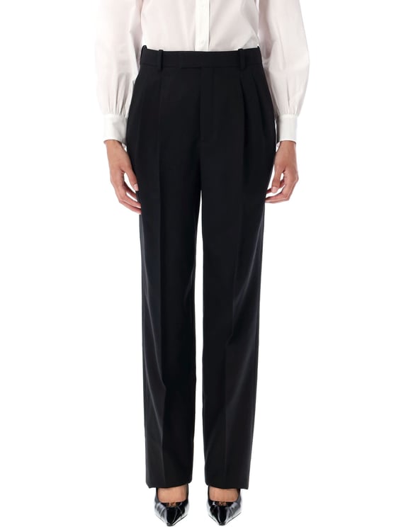 Saint Laurent Formal Tailored High Waisted Black Pants