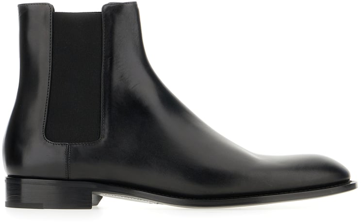 Saint Laurent Saint Laurent Black leather ankle boots