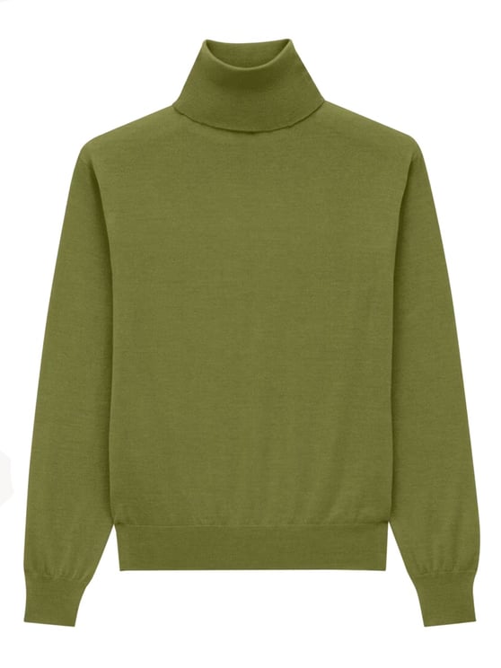 Saint Laurent Cream Cashmere-Silk Blend Turtleneck Sweater