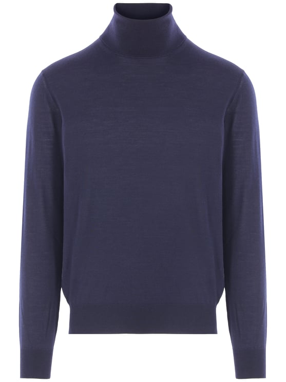 Saint Laurent High-Neck Long-Sleeved Finely Knit Pullover