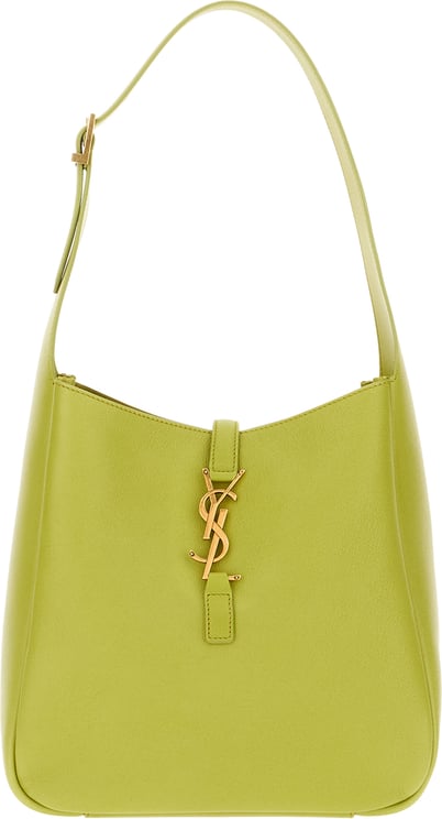 Saint Laurent Saint Laurent Lime green leather Le 5 Ã  7 shoulder bag