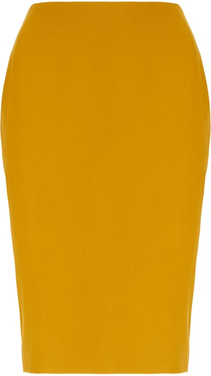 Saint Laurent Saint Laurent Ochre stretch viscose blend skirt