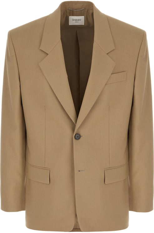 Saint Laurent Saint Laurent Sage green wool blend jacket