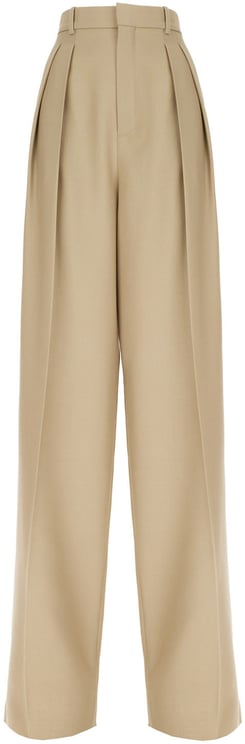 Saint Laurent Saint Laurent Sage green wool blend pants