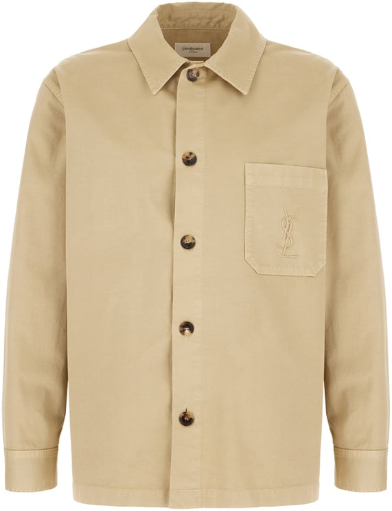 Saint Laurent Saint Laurent Beige cotton shirt