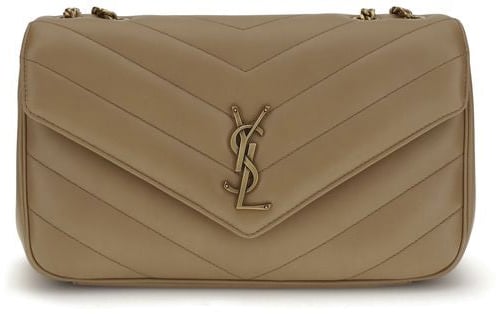 Saint Laurent Saint Laurent Beige Calf Leather Bos Taurus Shoulder Bag