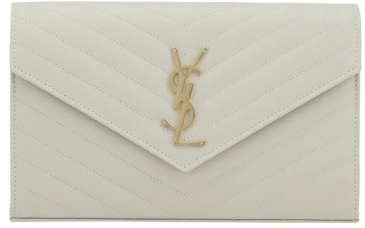Saint Laurent Saint Laurent White Calf Leather Bos Taurus Shoulder Bag