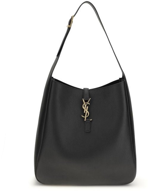 Saint Laurent Saint Laurent Black Calf Leather Bos Taurus Shoulder Bag