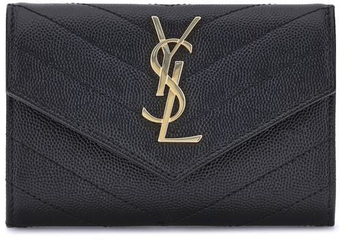 Saint Laurent Saint Laurent Black Calf Leather Bos Taurus Wallet