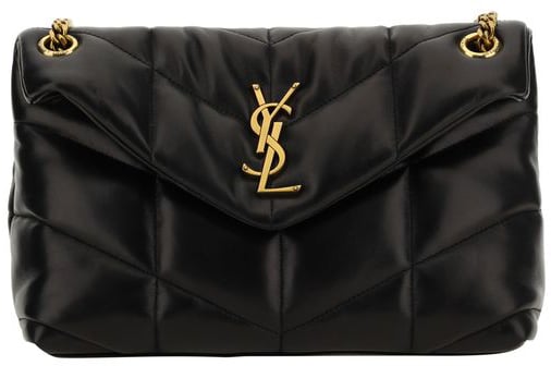 Saint Laurent Saint Laurent Black Lamb Leather Shoulder Bag