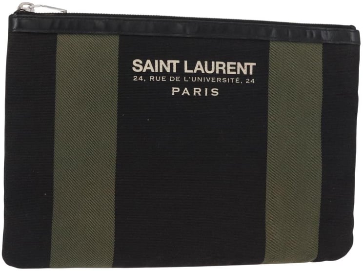 Saint Laurent Saint Laurent Beach Zip Pouch Canvas Medium