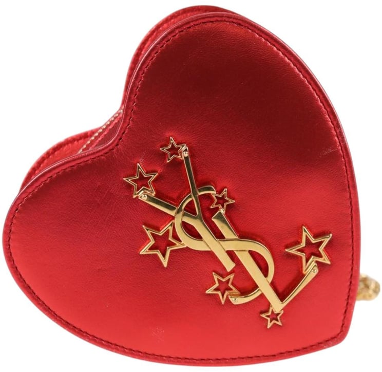 Saint Laurent Saint Laurent Love Heart Chain Bag Leather Mini