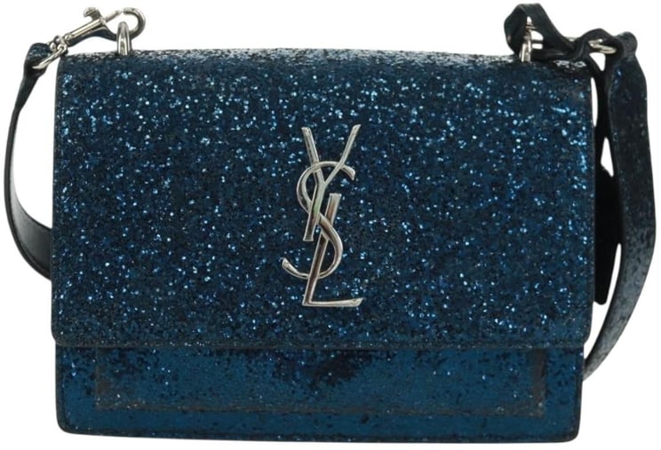 Saint Laurent Saint Laurent Sunset Satchel Glitter Small