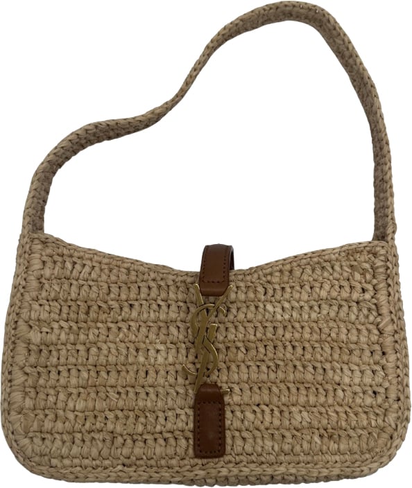 Saint Laurent Saint Laurent Le 5 a 7 Hobo Raffia Mini