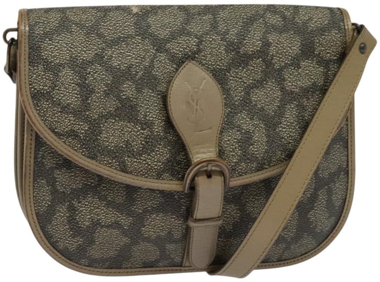 Saint Laurent Saint Laurent Buckle Flap Crossbody Bag Canvas