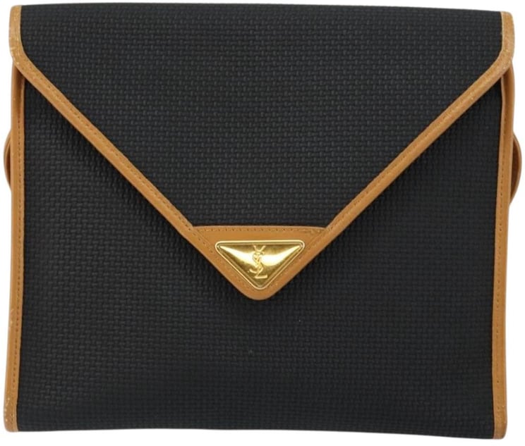 Saint Laurent Saint Laurent Vintage Flap Crossbody Bag Coated Canvas with Leather