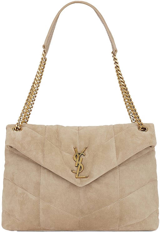 Saint Laurent Saint Laurent Puffer Suede Medium - Taupe