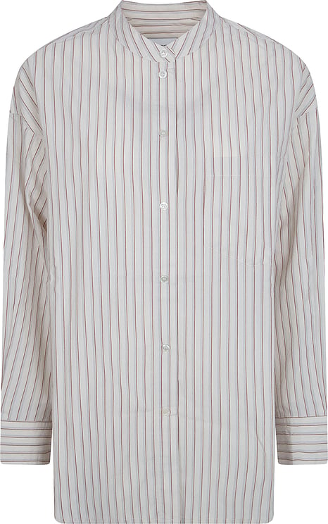 Salomon Flowing Cotton Poplin Blouse with Officer Collar