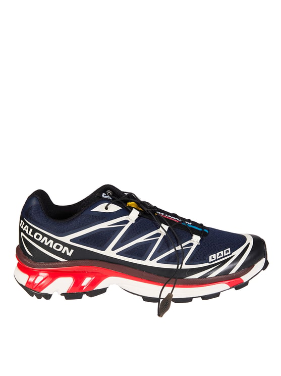 Salomon White Mesh Vibrant Midsole Sneakers