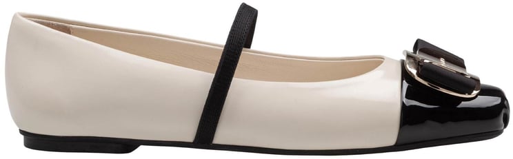 Salvatore Ferragamo Ferragamo ballerina new vara in nappa bicolore