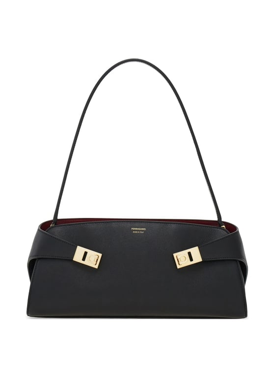 Salvatore Ferragamo Hug Sh Ew Calf Leather Handbag