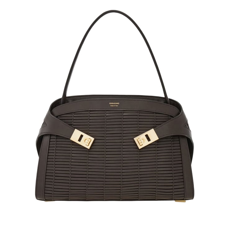 Salvatore Ferragamo Hug Soft Leather Shoulder Bag